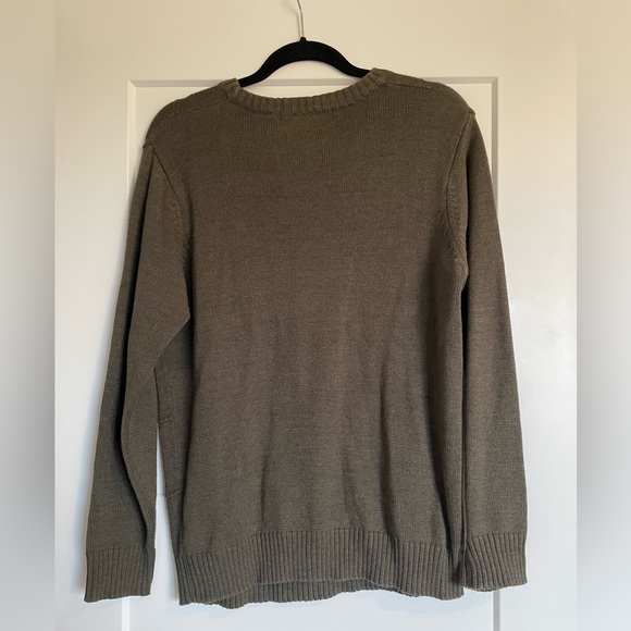 Oscar De La Renta Olive Sweater size M - Picture 3 of 4